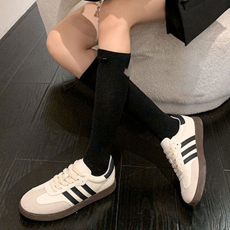 德训鞋女八个色2024秋季新款学生百搭休闲运动小白鞋女三杠鞋子详情11