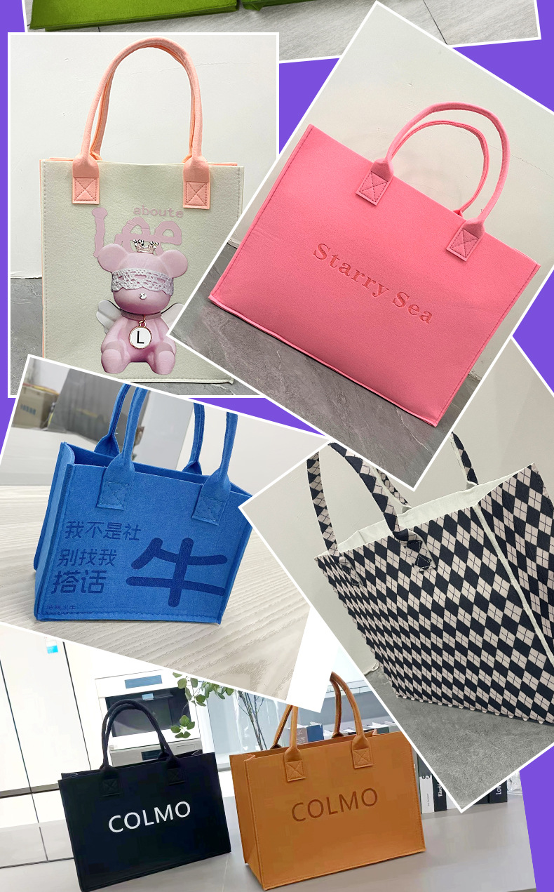 Dragon Boat Festival corporate bank felt bags, customized cartoon souvenirs, gift bags, shopping bags, wedding advertising tote bags pic 39