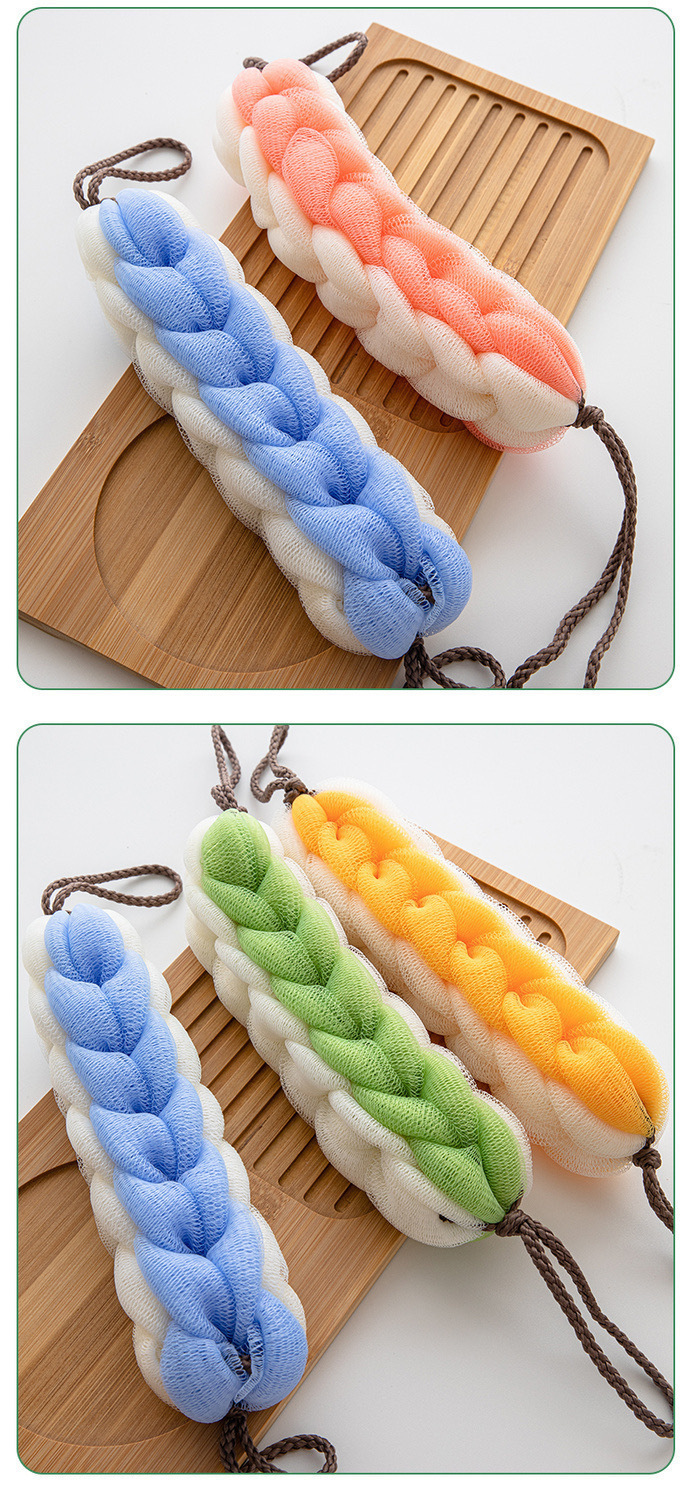 浴花条搓澡两用沐浴条长条网红不散耐用结实搓背男女超大号高档详情2