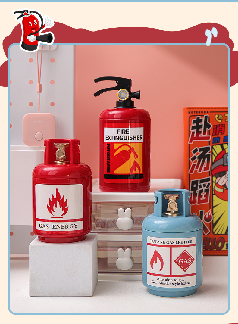 Creative new desk lamp, USB charging gas cylinder ornament, student pencil sharpener, reading desk lamp, fire extinguisher, night light pic 9