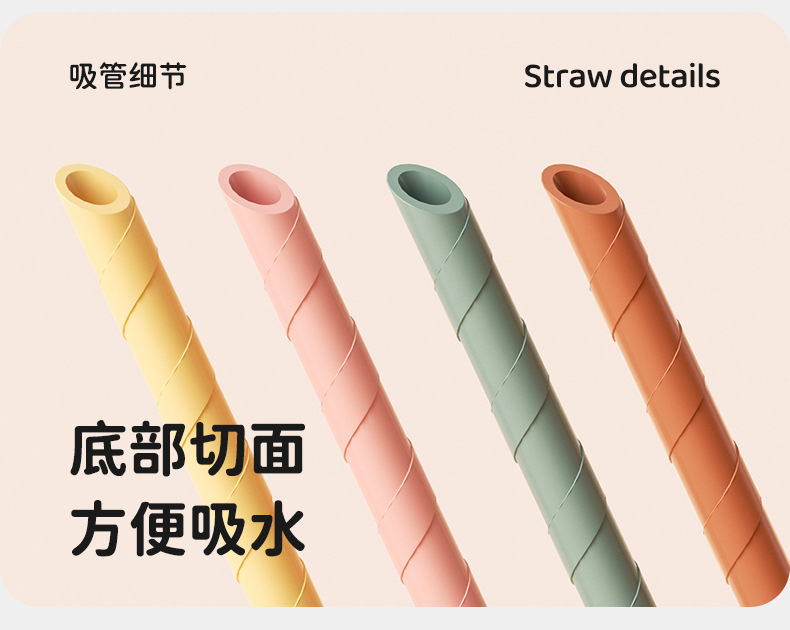 工厂批发儿童牛奶杯刻度杯带手柄冲奶粉两用耐高温防摔学饮吸管杯详情13