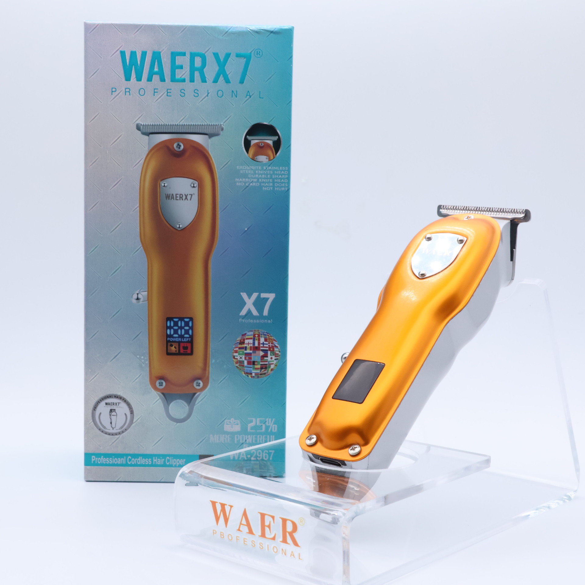 WAER新款电动理发剪雕刻不锈钢电推剪发廊专用大功率专业款电推子详情17