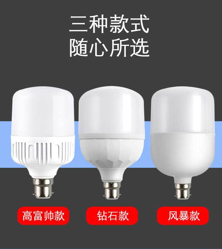 LED bulb three-proof high-Fushuai bayonet B22 energy-saving bulb, warehouse supermarket, commercial and household waterproof plastic bulb pic 17