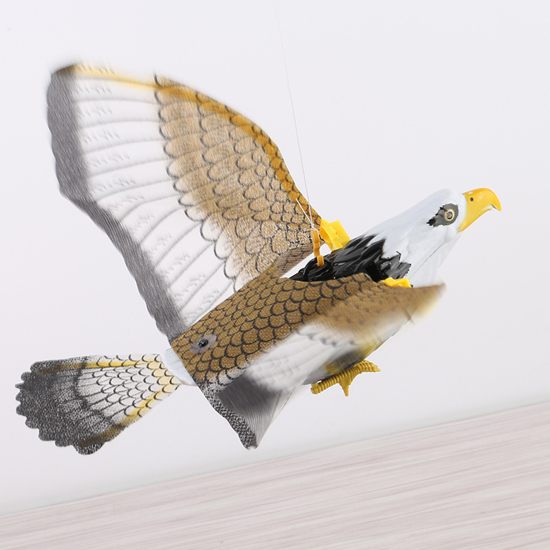 仿真吊线鸟 能飞会叫的老鹰鹦鹉 发光发声电动掉线飞鹰 动物玩具详情7