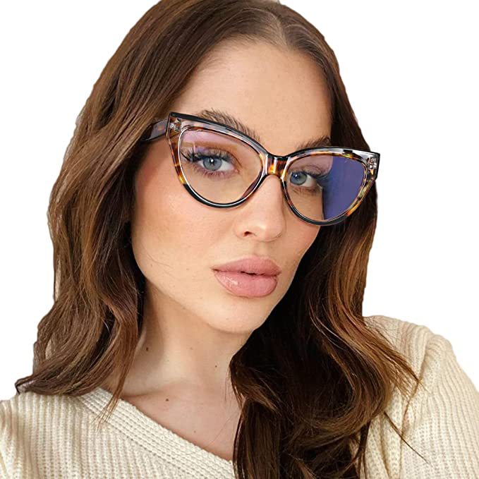 New fashionable anti-blue light cat-eye flat glasses, computer glasses, anti-glare and anti-ultraviolet frame glasses, cross-border pic 4