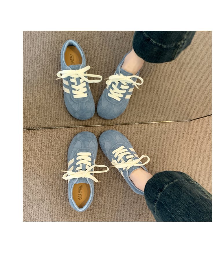 复古红色德训鞋女款小白鞋2025新款休闲板鞋运动厚底阿甘鞋详情27