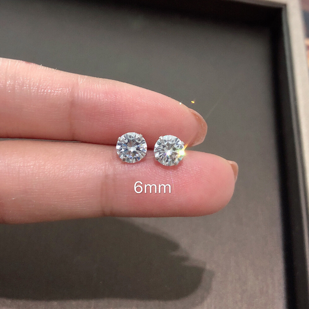 925 Fresh, simple and versatile white water diamond 925 Silver Needle mini loose diamond Stud earrings for men and women, Zircon stud earrings for men and women pic 8