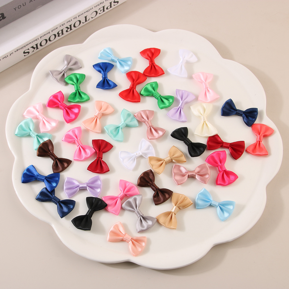 In-stock ribbon small bow clothing accessories, DIY clothing, shoes, hats, waist bags, bow semi-finished accessories pic 3