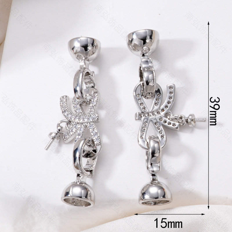 Zhuji pearl necklace buckle 8-shaped buckle, handcrafted end buckle, connecting buckle, mother-and-child buckle, sweater chain, universal buckle, DIY accessories pic 6