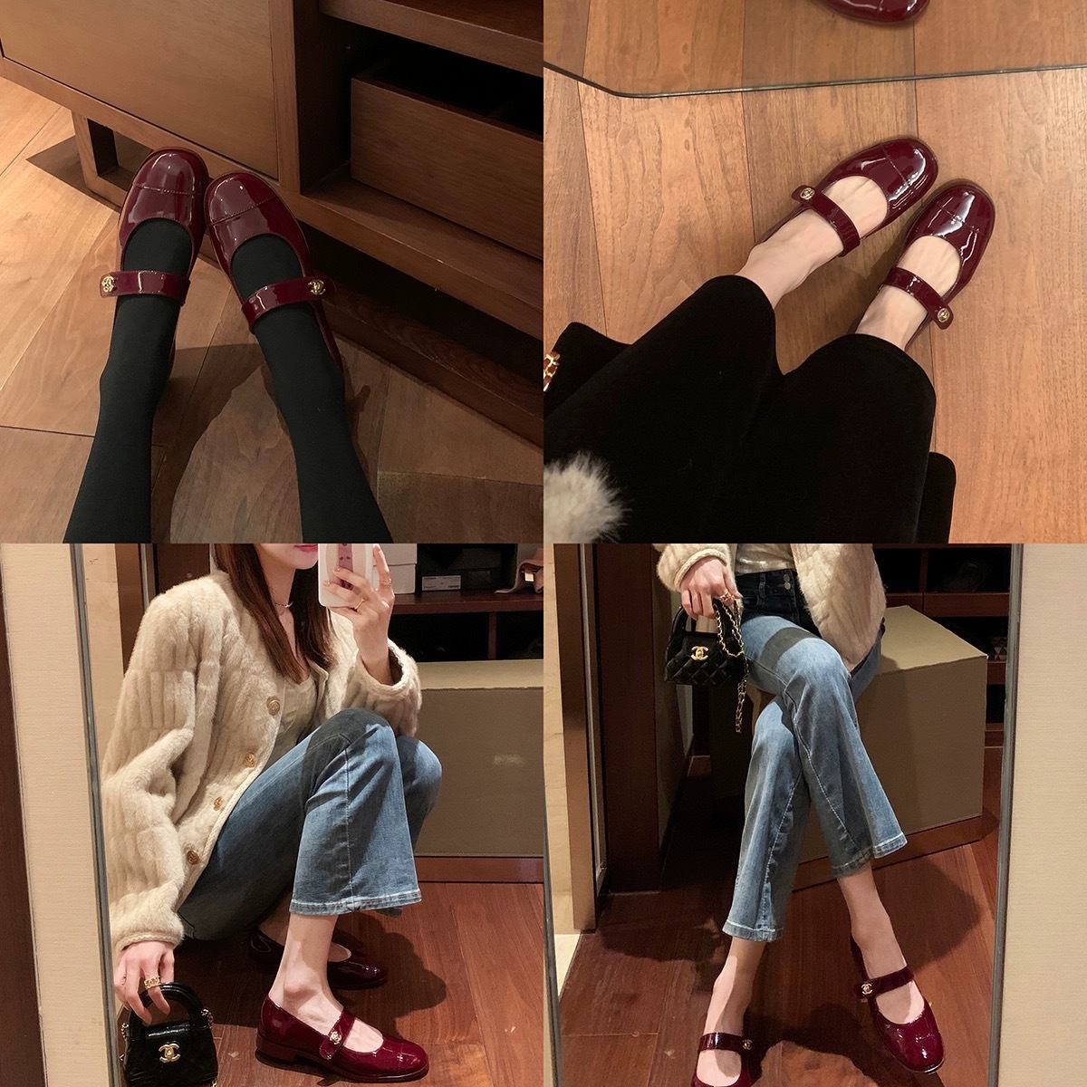葡萄妈studiolee 经典百搭圆头一字带粗跟玛丽珍单鞋小皮鞋女春夏详情30