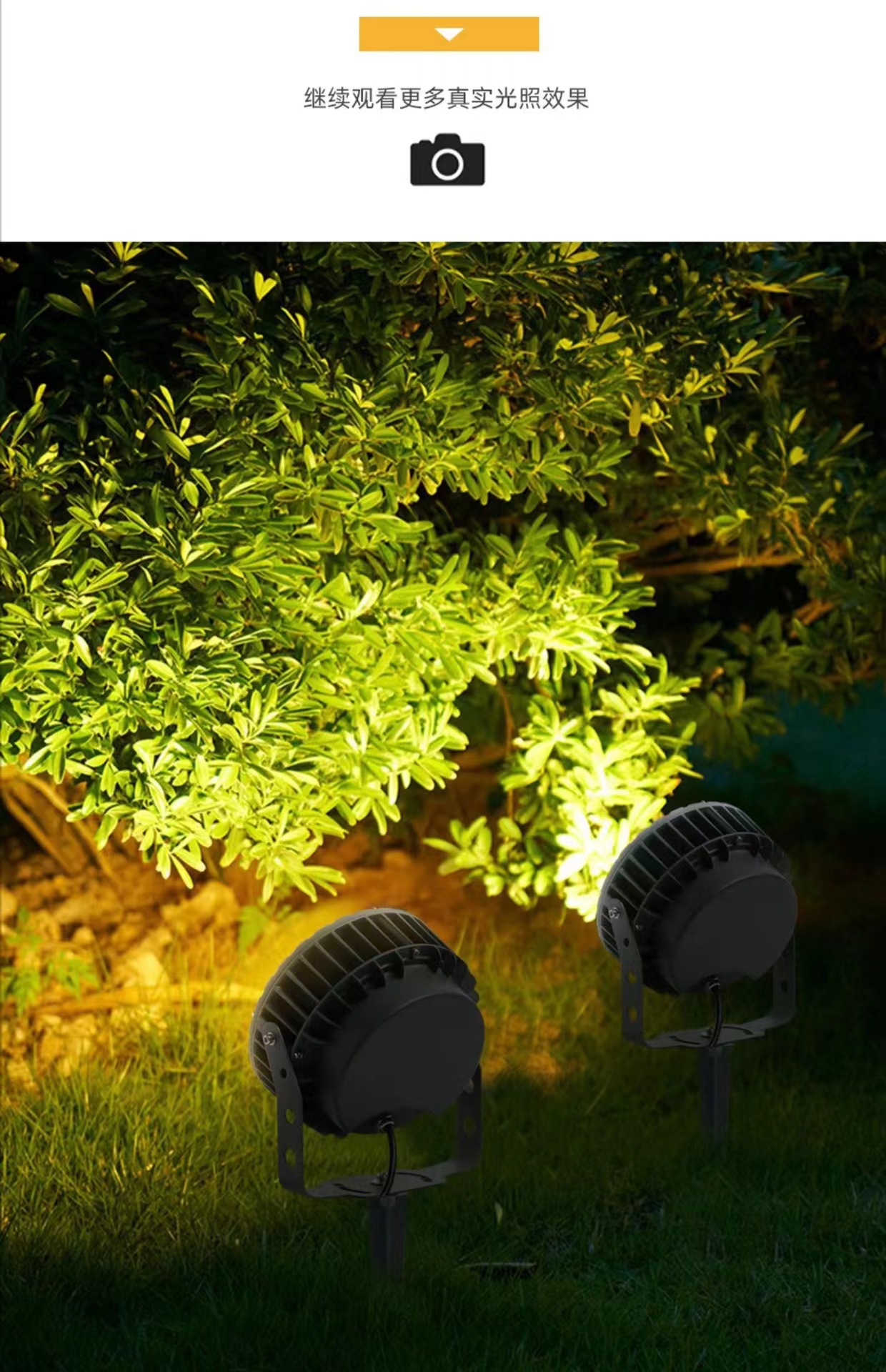 照树灯景观射灯户外七彩灯led投光灯花园射树灯插地灯绿化灯室外详情2