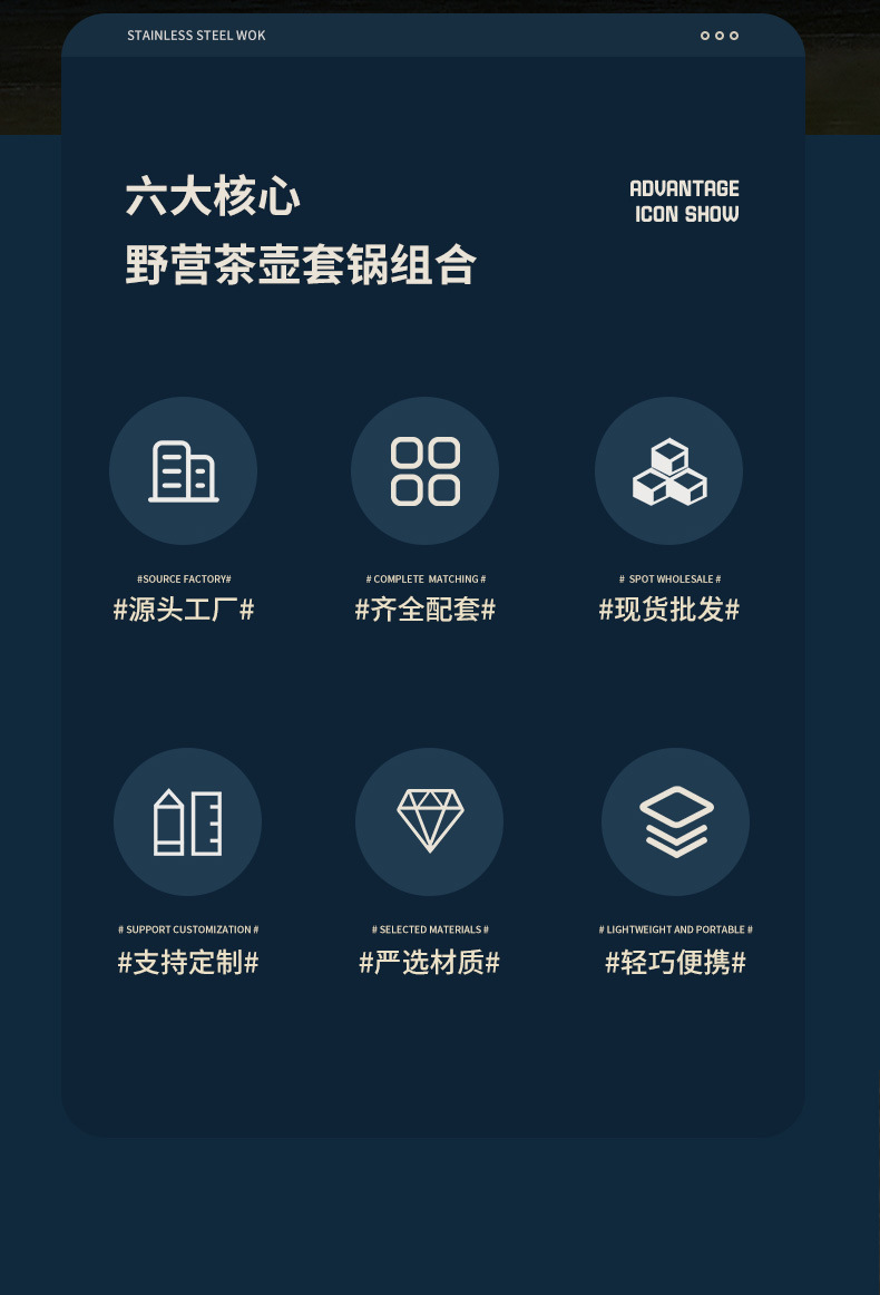 户外锅具露营炉具便携炊具野炊装备烧水壶套锅卡式炉锅套装组合详情2