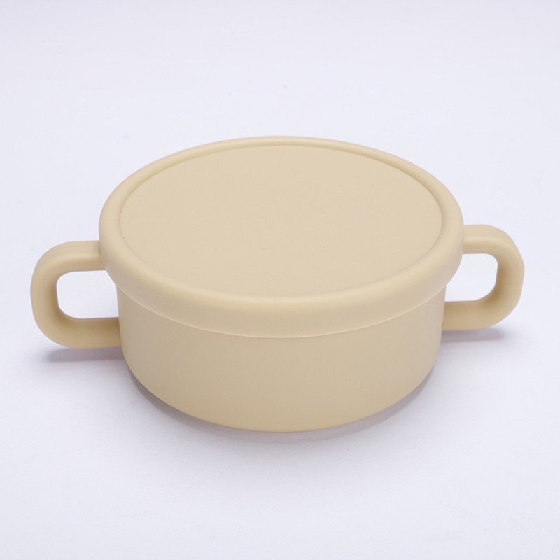 婴童 跨境宝宝硅胶餐具/防摔食品级/耐高温辅食碗/喂养餐具带盖批发详情10