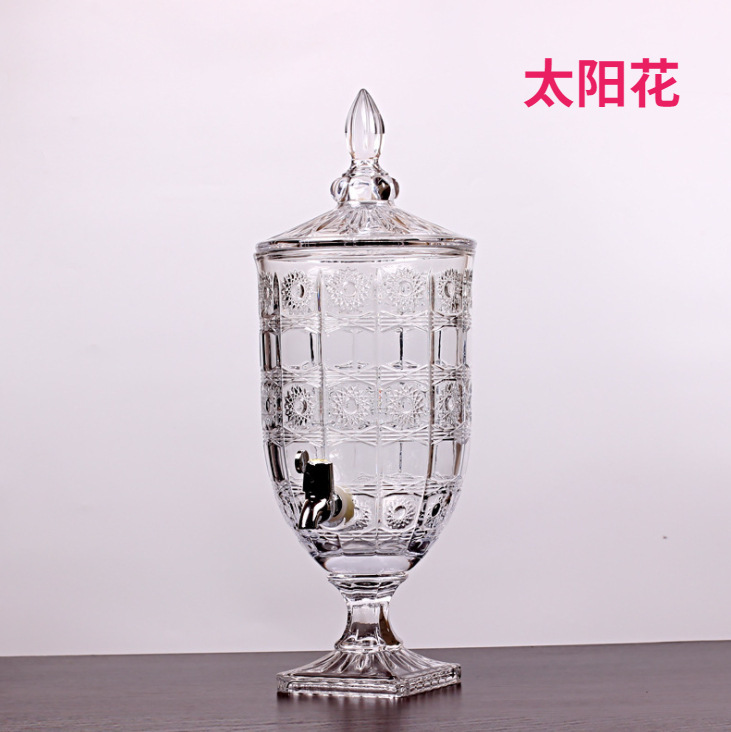 玻璃果汁罐饮料桶带龙头商用柠檬水果汁桶 大容量密封详情5