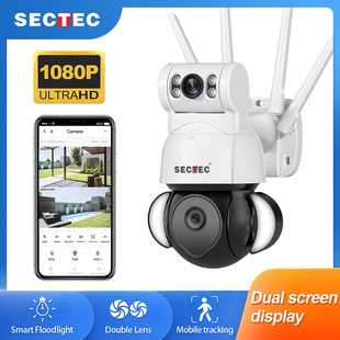 New private model: 5-megapixel high-definition night vision TUYA garden ball camera, wireless WiFi graffiti smart monitoring camera pic 3