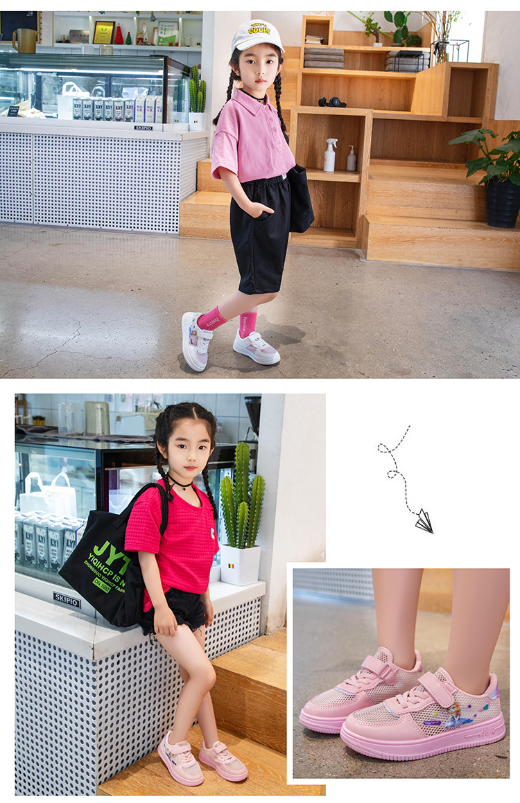 女童鞋网面小白鞋2024春夏季透气新款儿童板鞋小学生公主运动鞋子详情11