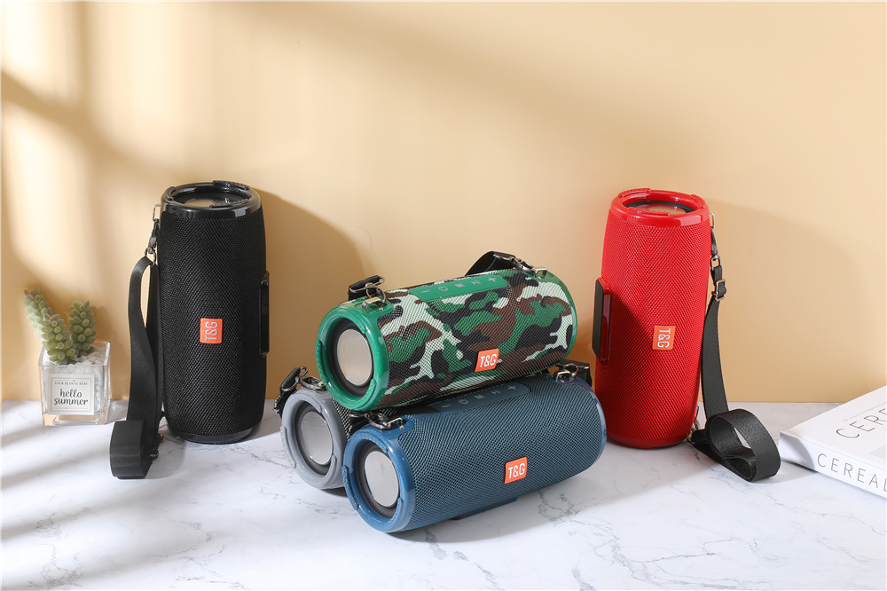跨境新款便携蓝牙音箱户外创意插卡蓝牙音响布艺低音炮收音机批发详情6