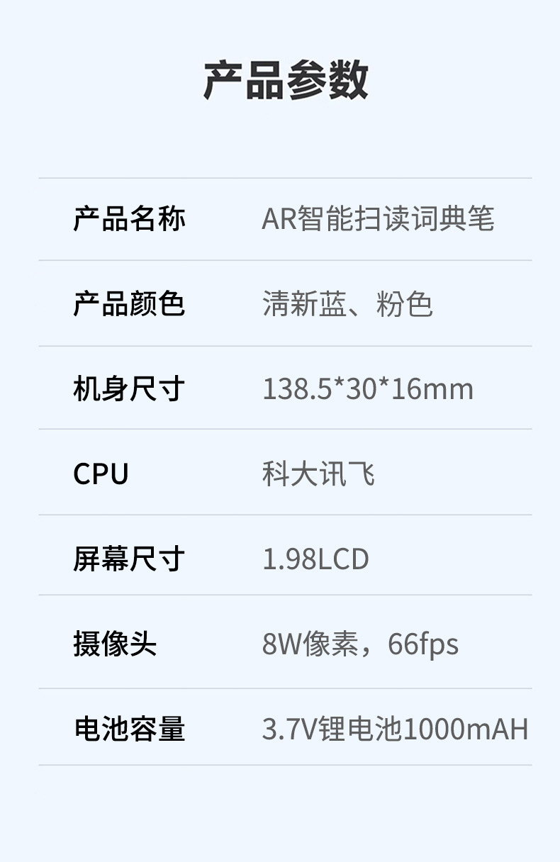 智能点读笔扫描翻译笔词典笔扫读笔离线全科高中英语同步工厂批发详情13