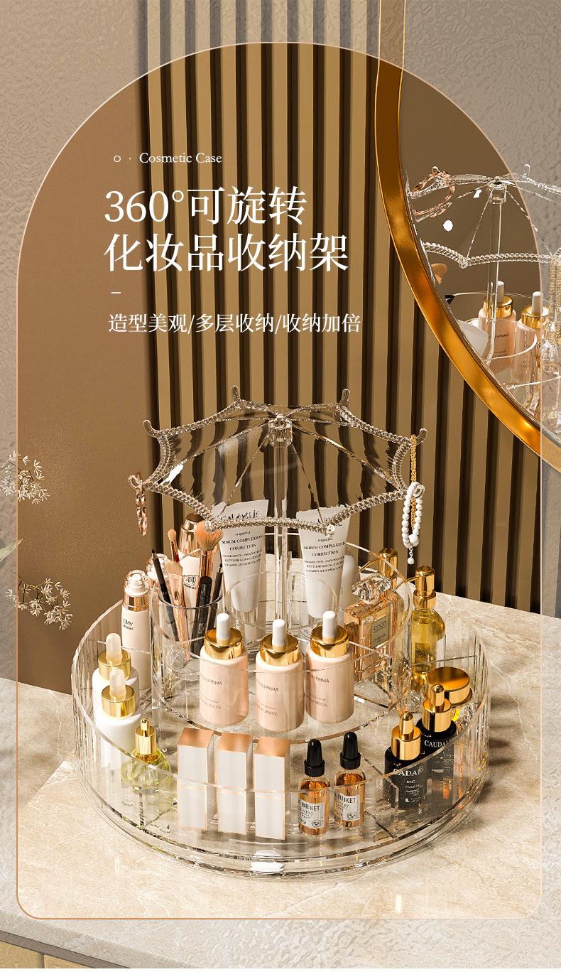 Lipstick storage box, desktop cosmetics, lipstick display stand, thickened transparent essence, eye cream and skin care product rack pic 1