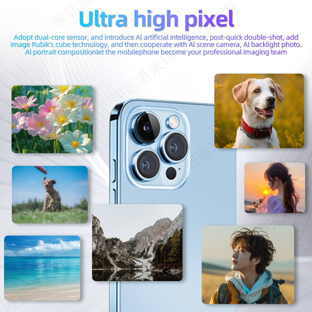 2025 Cross-border smart phone I16 promax Android phone brand new unopened factory wholesale price, customizable LOGO pic 6