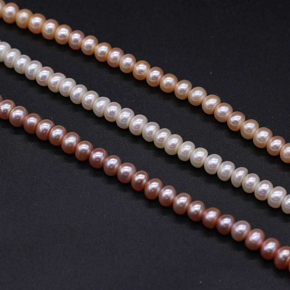 Natural freshwater pearl four-sided glossy pearl DIY jewelry accessories, handcrafted jewelry necklaces, wholesale and production pic 4