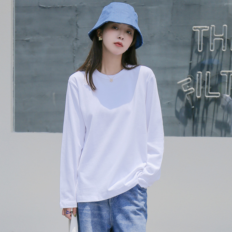 300g three-needle Xinjiang pure cotton heavy weight non-shrinking black and white pure cotton T-shirt for women, brushed breathable short-sleeved for men pic 11