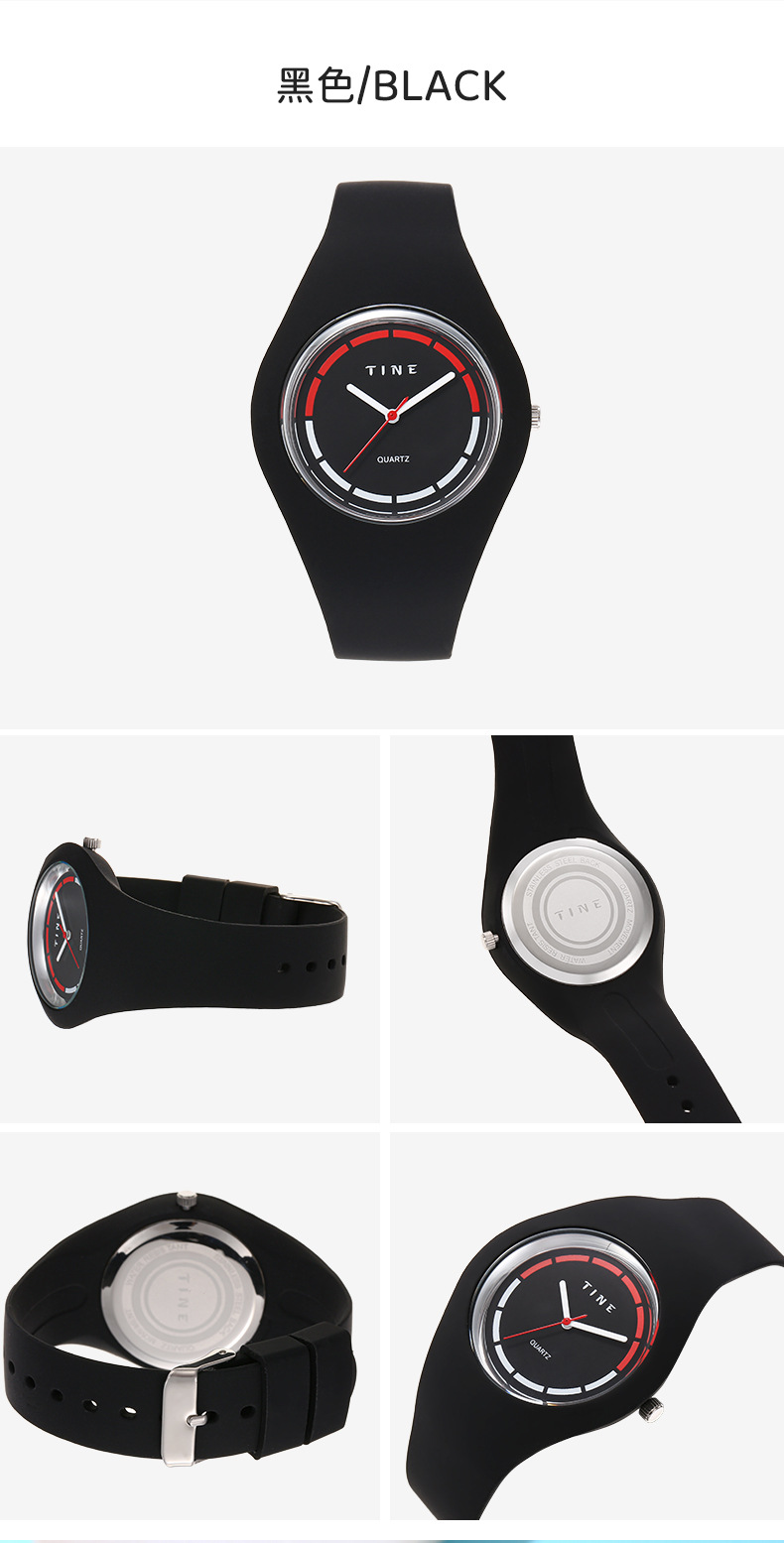 Cross border schoolgirls reloj pareja impermeable versátil reloj de cuarzo casual reloj minimalista reloj electrónico reloj de silicona pic 11
