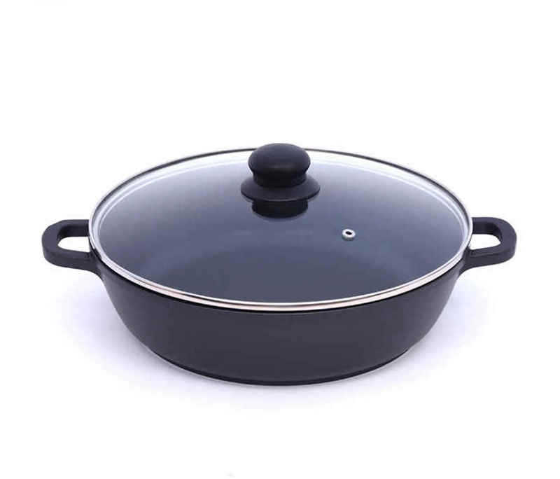 The new Korean-style seafood pot, double-ear kimchi, shallow soup pot, hot pot, aluminum alloy instant noodle pot and induction cooker are all compatible pic 1