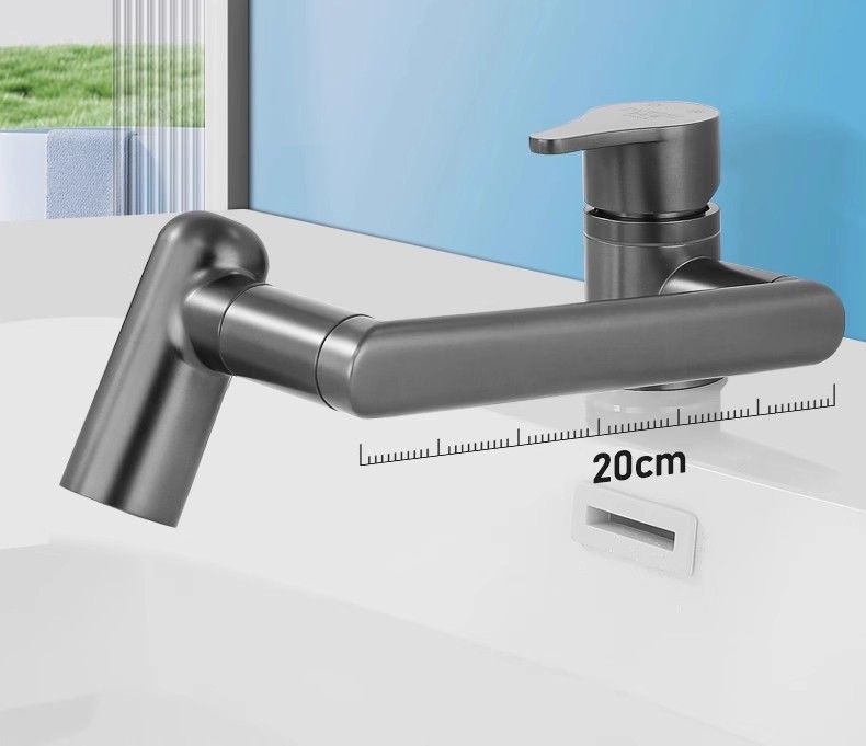 In a cramped space, there is a super low Maneki Neko washbasin, faucet, hot and cold washbasin, sink, and a universal rotating bathroom cabinet pic 12