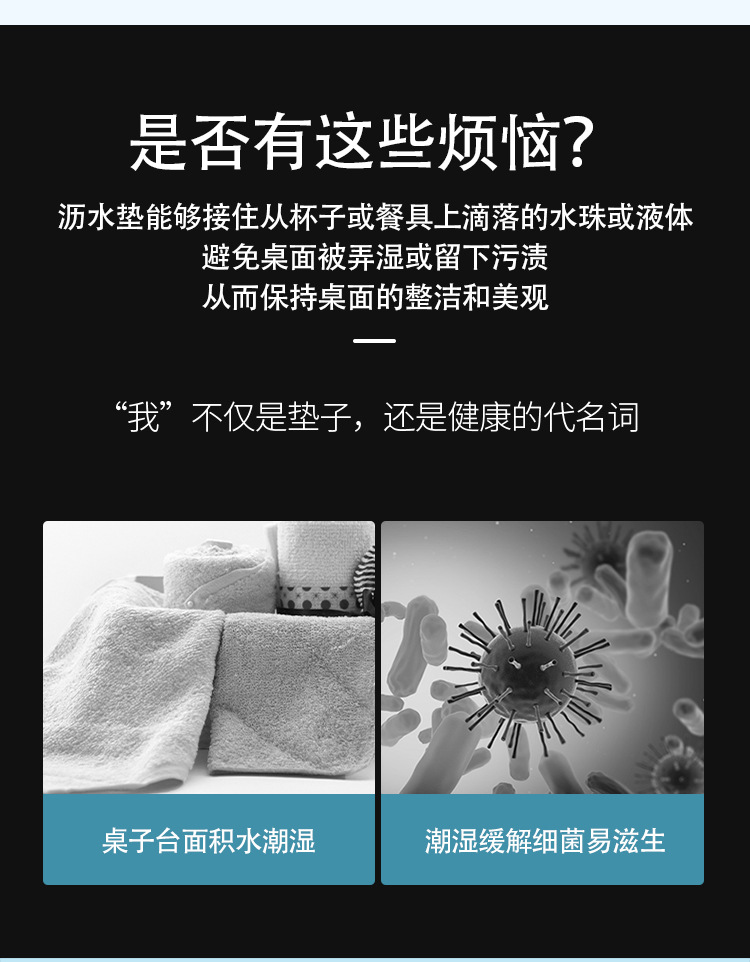 跨境超细纤维吸水速干餐垫家用厨具沥水干燥垫锅碗杯蝶干物垫杯垫详情3