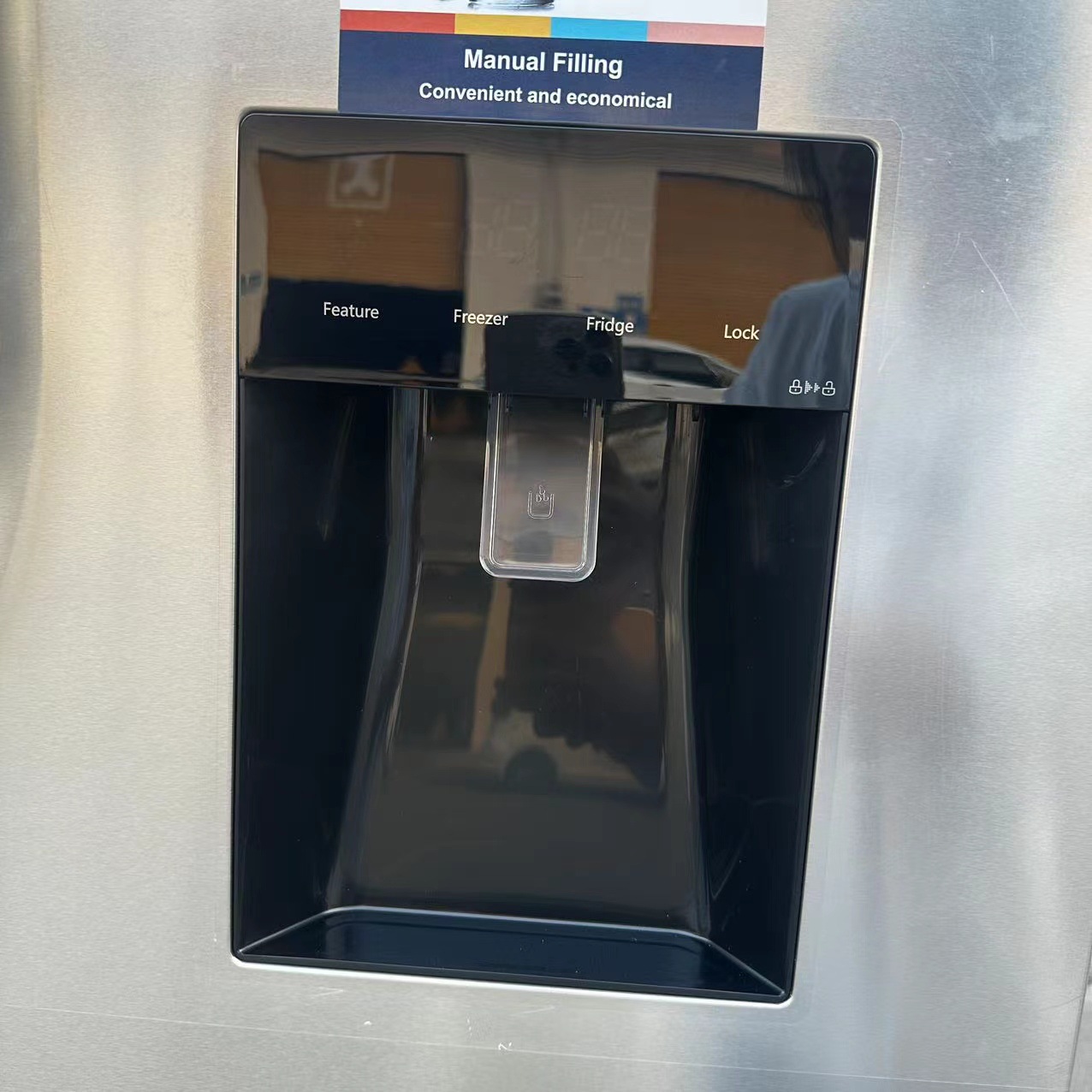 French-style four-door refrigerator with water dispenser, air-cooled frost-free large-capacity household refrigerator, export and foreign trade refrigerator pic 5