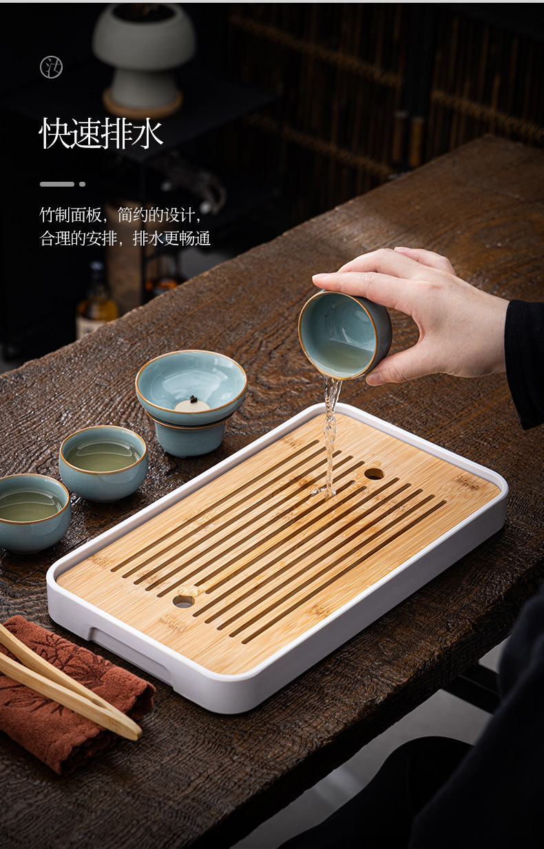 汝窑旅行茶具套装整套户外便携式功夫茶具茶壶茶盘商务茶具礼品详情13
