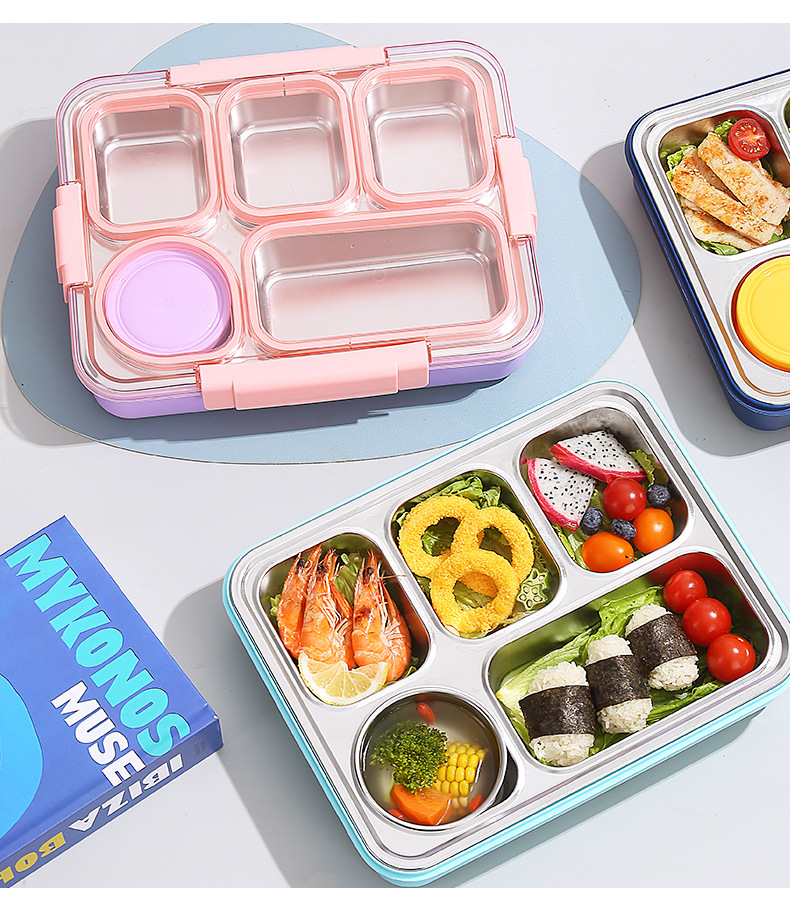 学生带饭多格盒不锈钢保温饭盒送饭专用独立分格密封防窜味午餐盒详情15