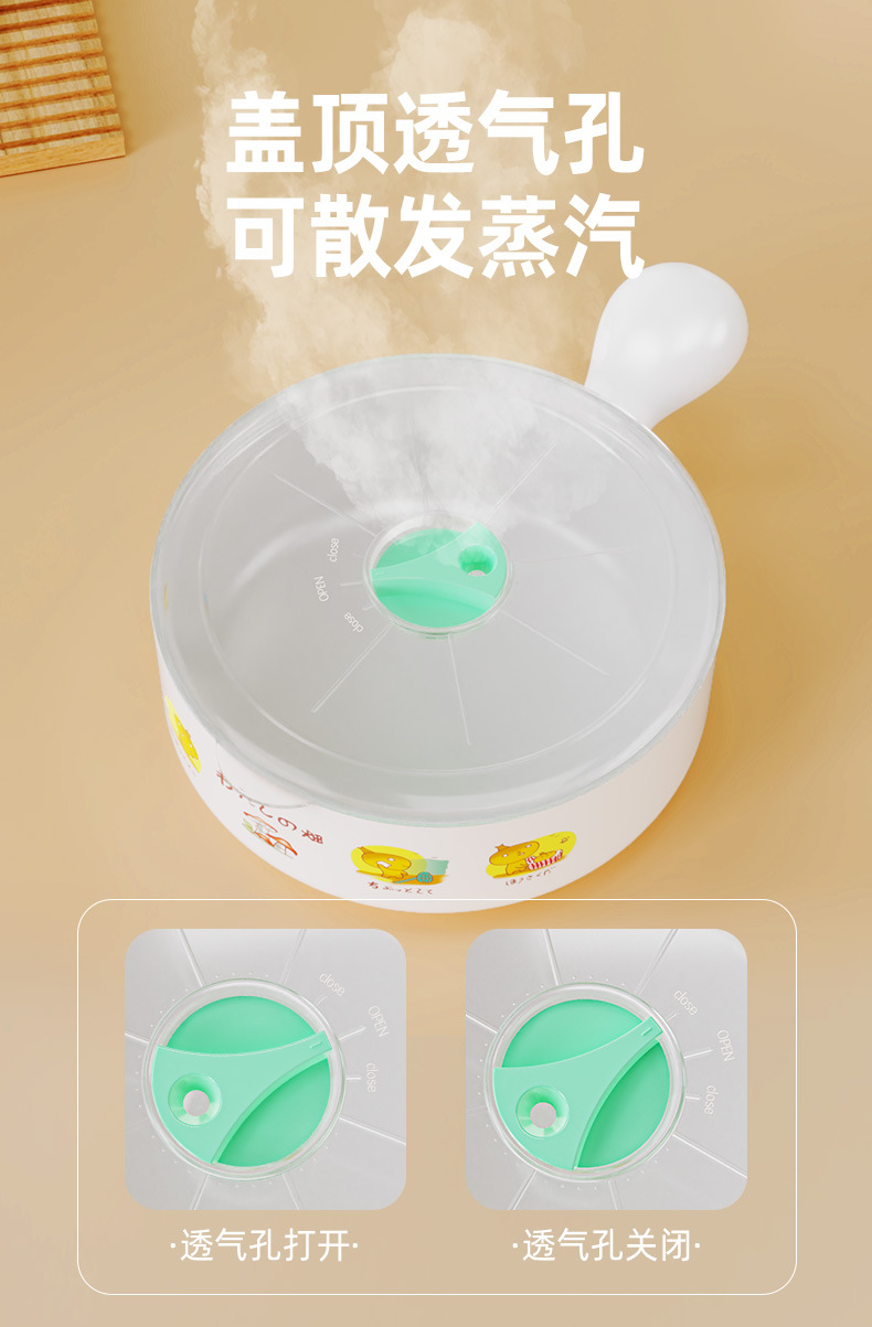 Wholesale of round plastic food storage bowls, microwave-safe bowls, three-piece food storage boxes, household rice bowls with LIDS and handles pic 5