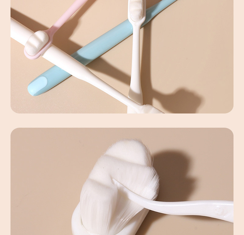 Wholesale of 2-piece Macaron 10,000-bristle toothbrushes, adult soft-bristle toothbrushes, and 10,000-bristle toothbrushes for pregnant women and postpartum women pic 21