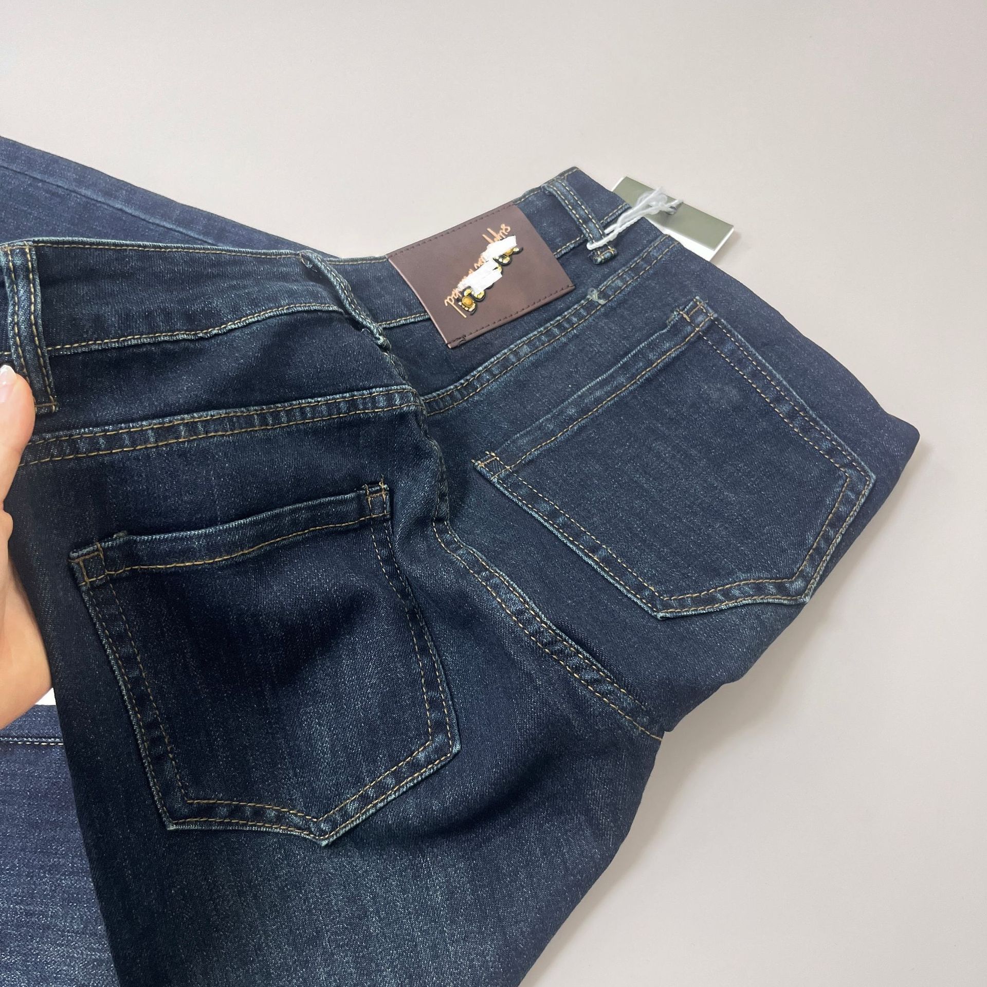 【KZ9307】 Straight-leg jeans and long pants for women under 162 cm are slightly elastic pic 4