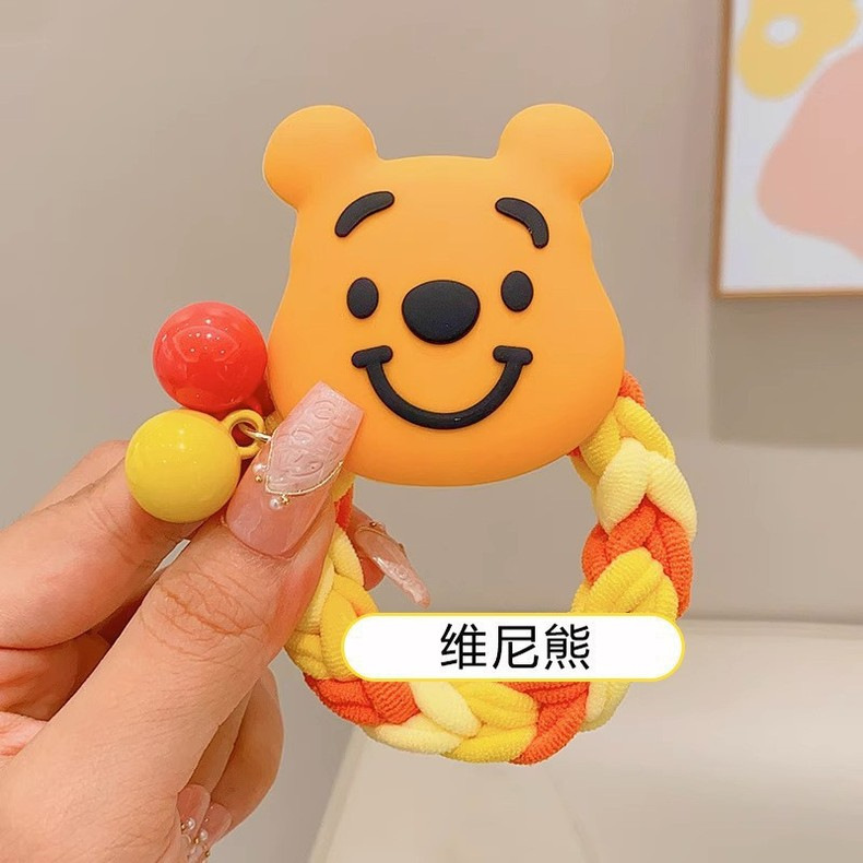 彩虹编织儿童头绳发圈扎头发可爱卡通公仔皮筋diy发饰皮套女批发详情44