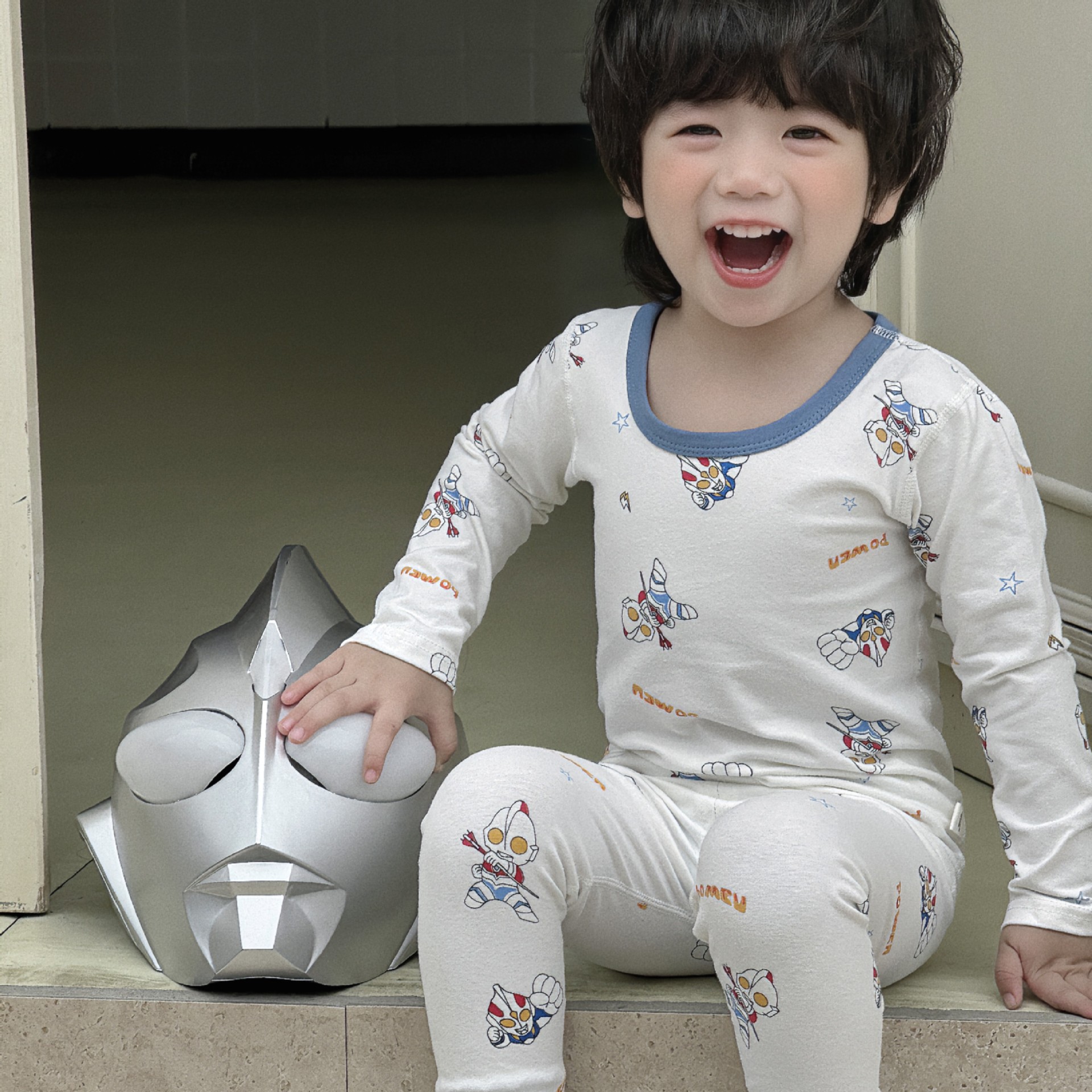 A类纯棉男女童宝宝秋季家居服内衣套装韩版无感印花睡衣秋衣秋裤详情4