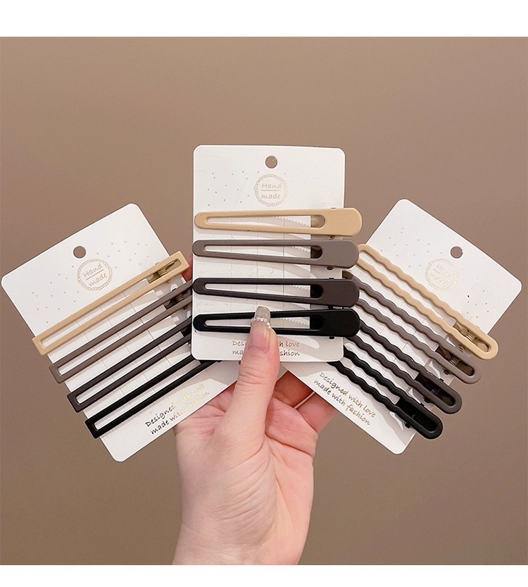 赵露思同款发夹咖色系侧边发卡刘海夹前额鸭嘴夹新款时尚简约发饰详情105