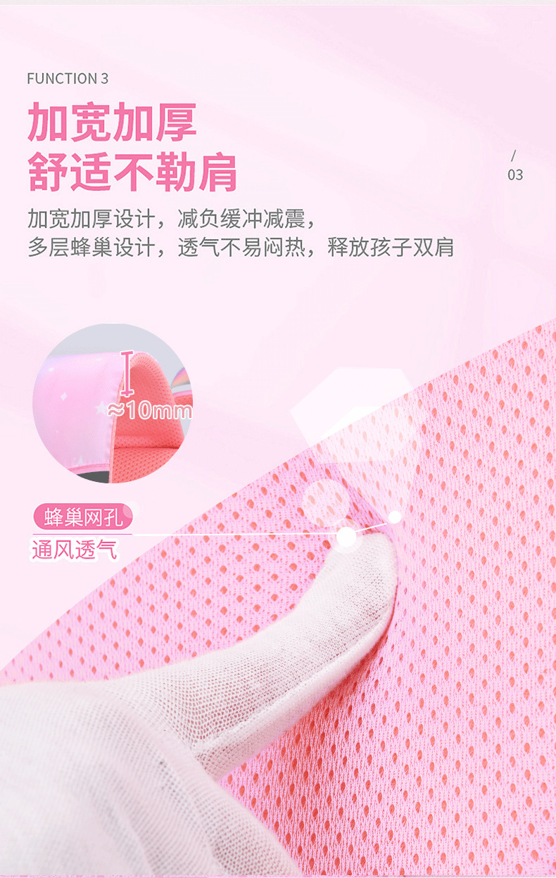 新款小学生书包女生潮流超轻便减负护脊大容量1-6年级儿童 双肩包详情7