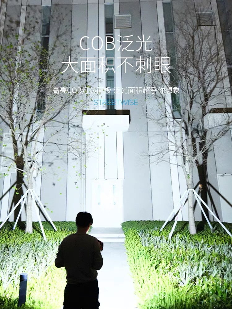 跨境LED投光灯户外照明超长续航便携式手提充电工地露营泛光投射详情7