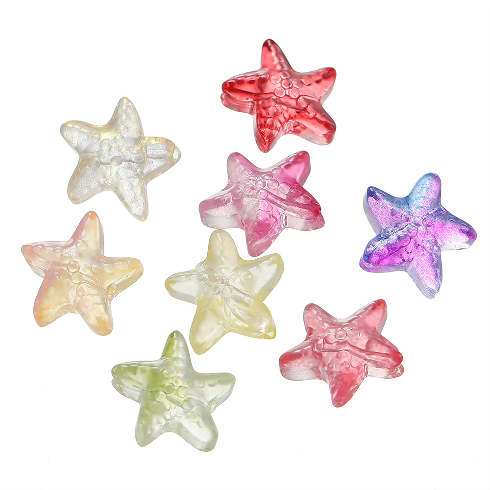 New product: approximately 15mm glass starfish beads, scattered glass bead holes, 1mm handcrafted diy bracelet, necklace and accessory pic 7