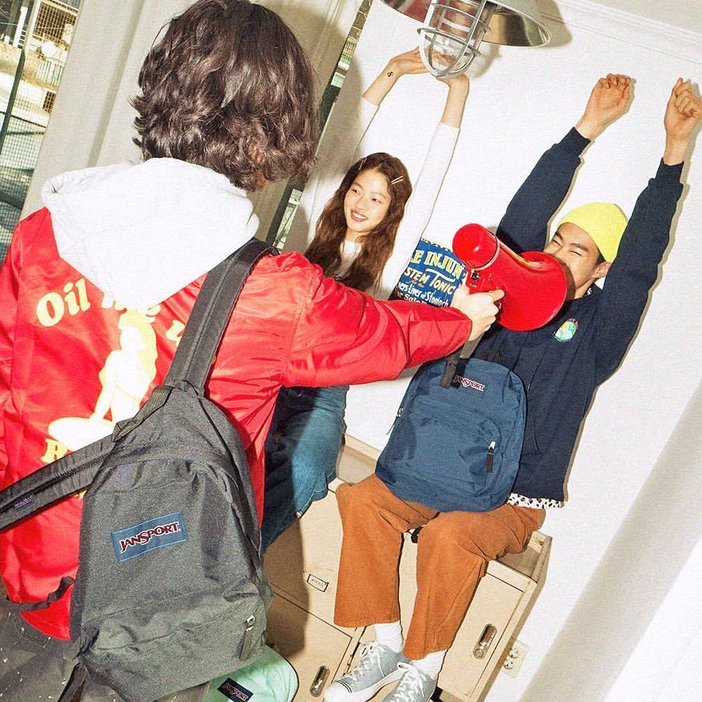 跨境外贸JANSPORT双肩包学生书包男女款背包蝶漾青漾雾霾蓝可代发详情35