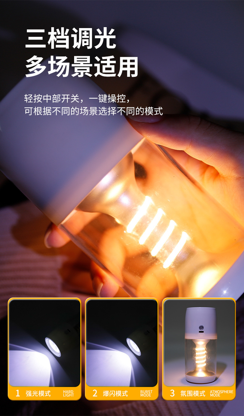 New flexible filament outdoor camping flashlight lighting portable lamp, camping lamp, street stall lighting lamp, camping lamp pic 8