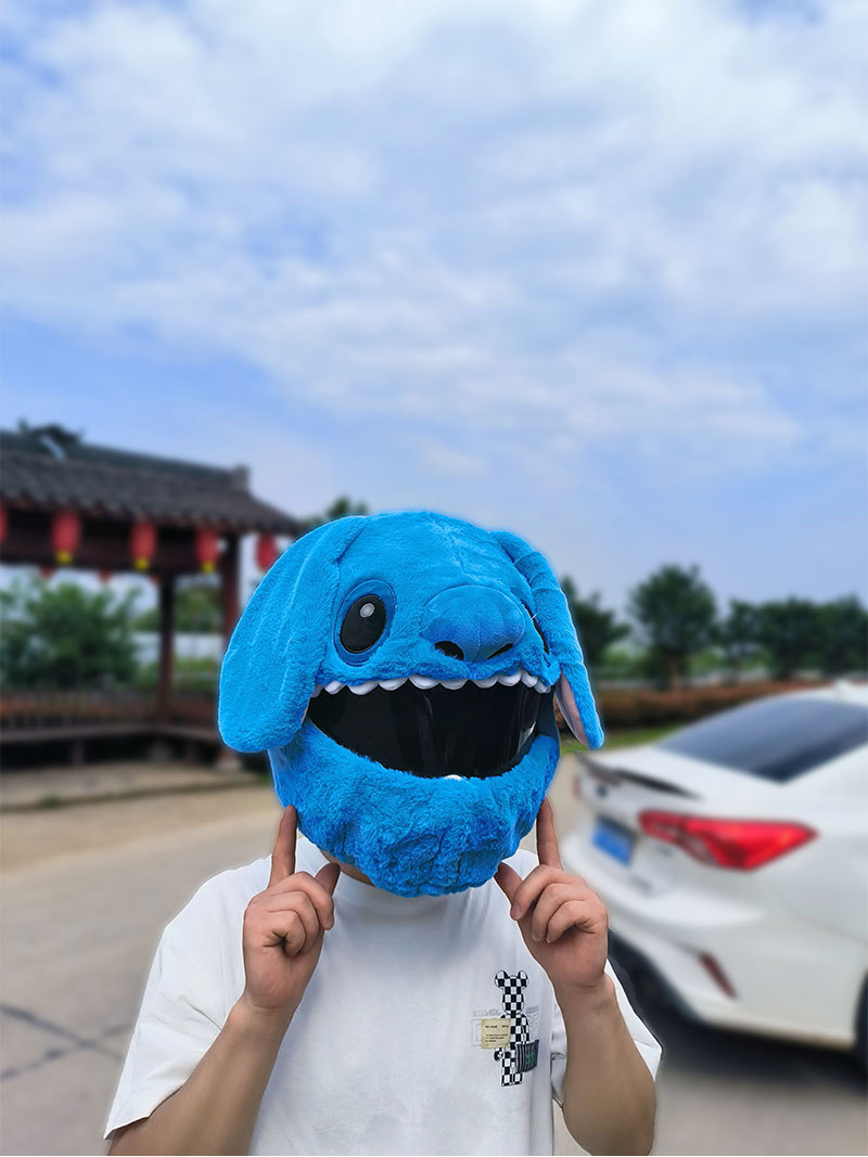 The helmet protection headgear, the Teddy cartoon male and female motorcycle, the anti-scratch puppy, the lift-off helmet, and the plush animal are so cute pic 13