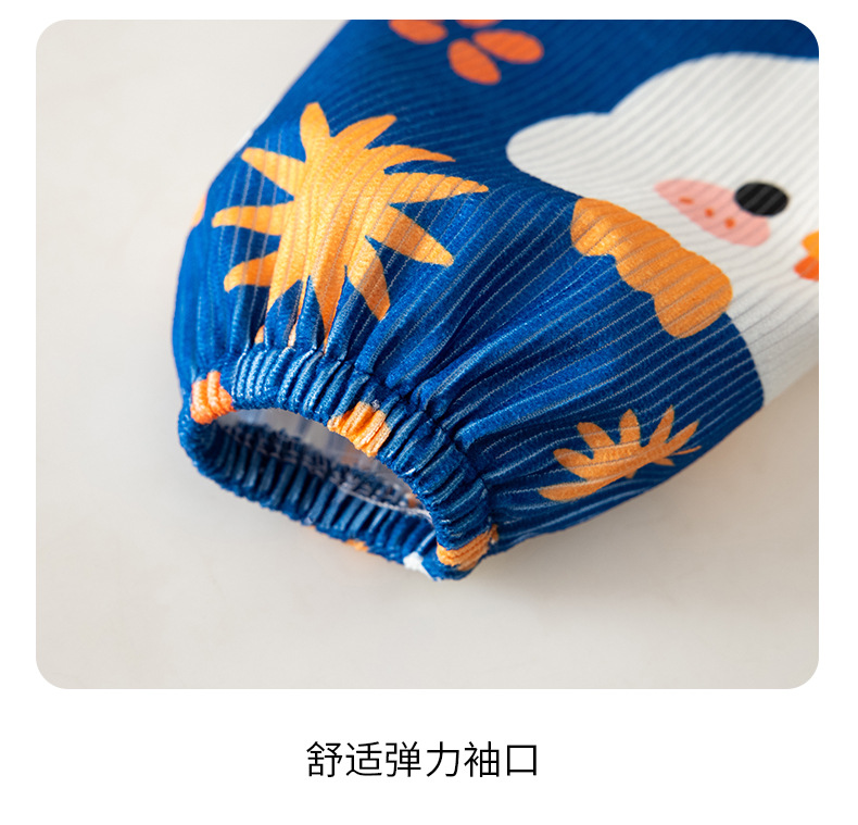 儿童罩衣秋冬季灯芯绒婴儿吃饭围兜罩衣宝宝防水防脏长袖反穿衣详情14