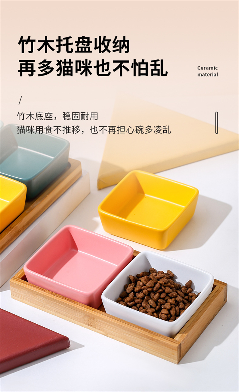宠物彩色食盆宠物用品喂食碗宠物碗宠物自动喂食器宠物食盆耐用实用多色款详情6