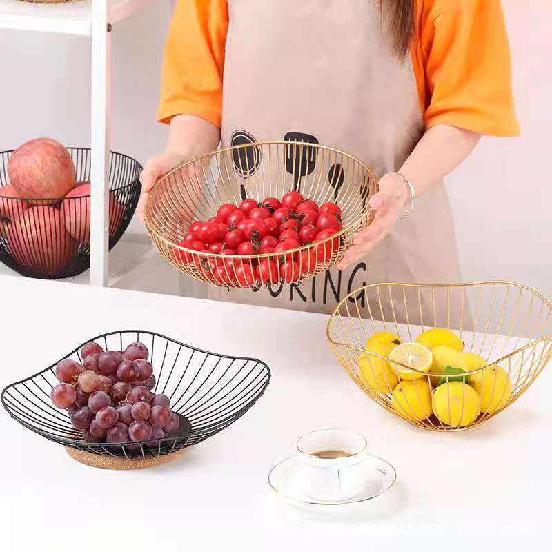 Light luxury ironwork fruit plate, Nordic-style home modern living room coffee table, candy basin, snack dried fruit plate, internet-famous fruit basket pic 12