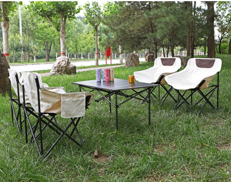 折叠椅露营户外折叠椅便携式超轻钓鱼椅子野餐装备夜市摆摊月亮椅详情26