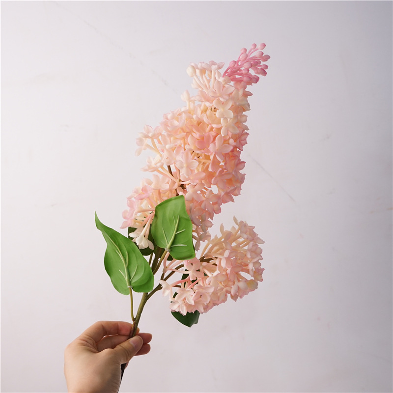 手感紫丁香拉力花仿真花客厅卧室装饰摆设花材油画风紫白色假花详情3